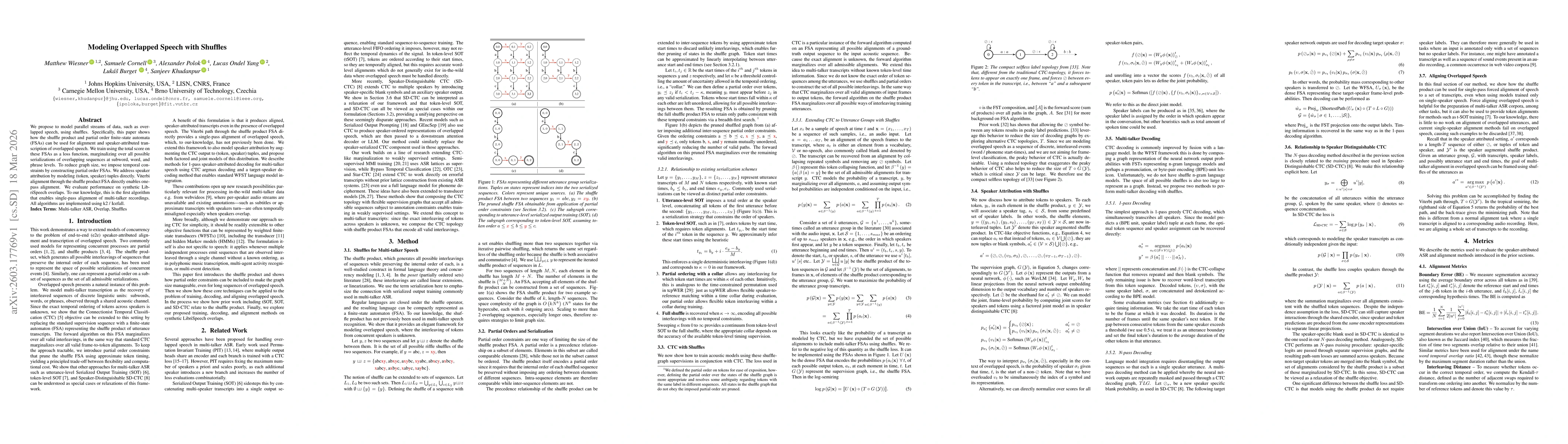 Thumbnail for Modeling Overlapped Speech with Shuffles