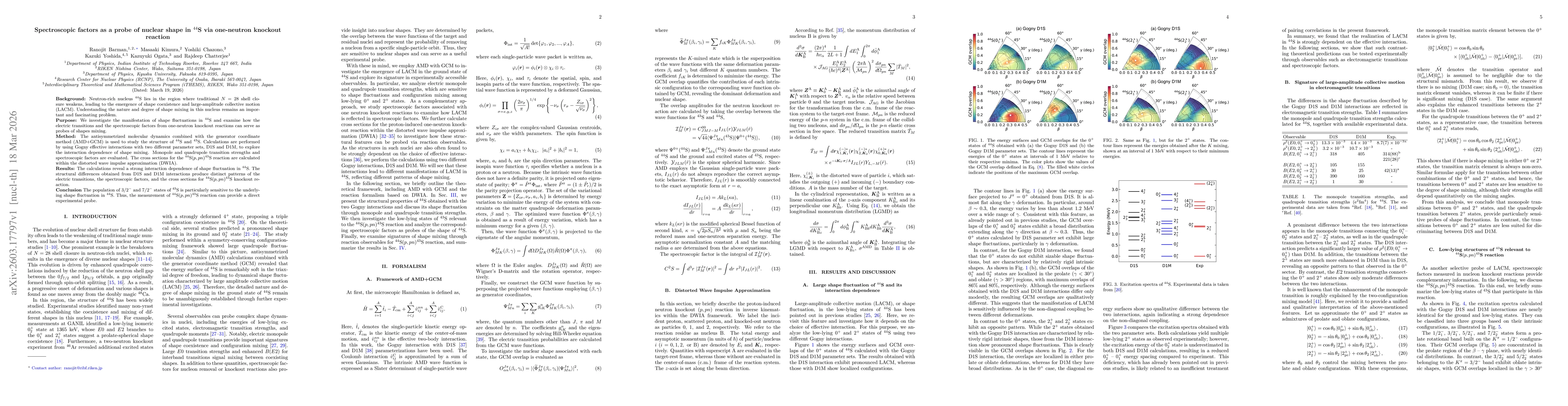 Thumbnail for Spectroscopic factors as a probe of nuclear shape in $^{44}$S via one-neutron knockout reaction