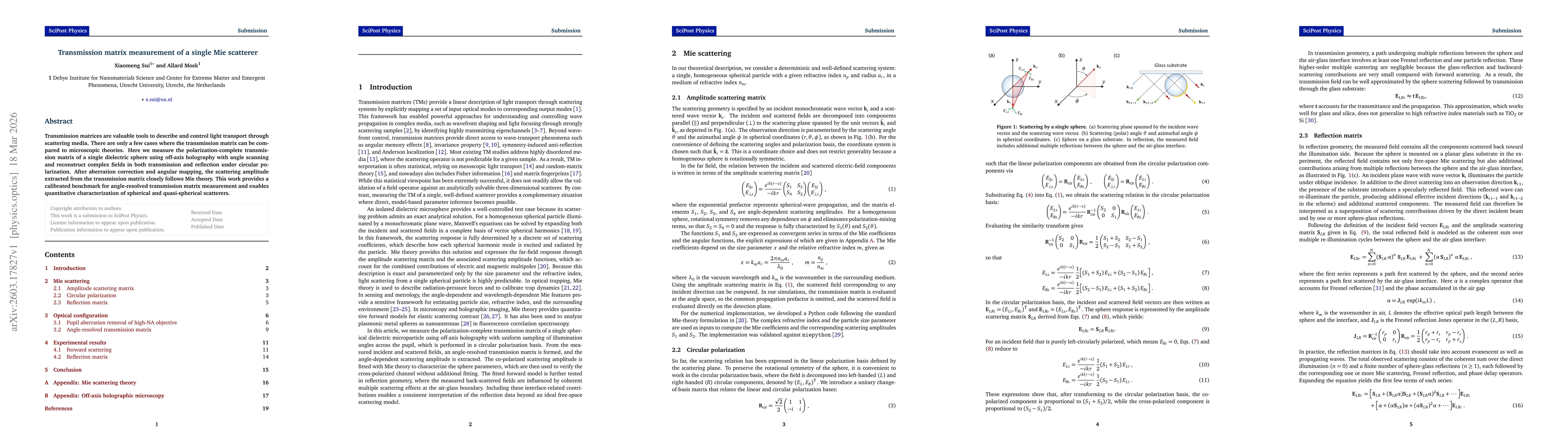 Thumbnail for Transmission matrix measurement of a single Mie scatterer