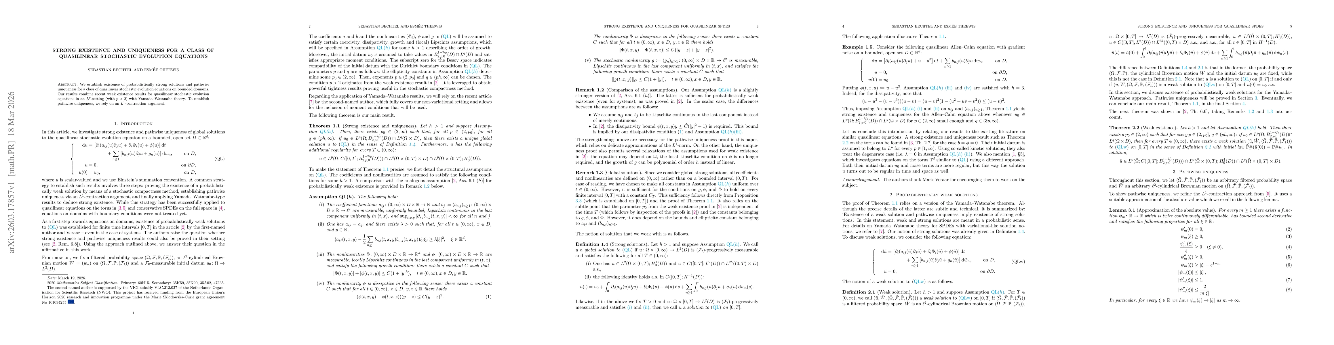 Thumbnail for Strong existence and uniqueness for a class of quasilinear stochastic evolution equations