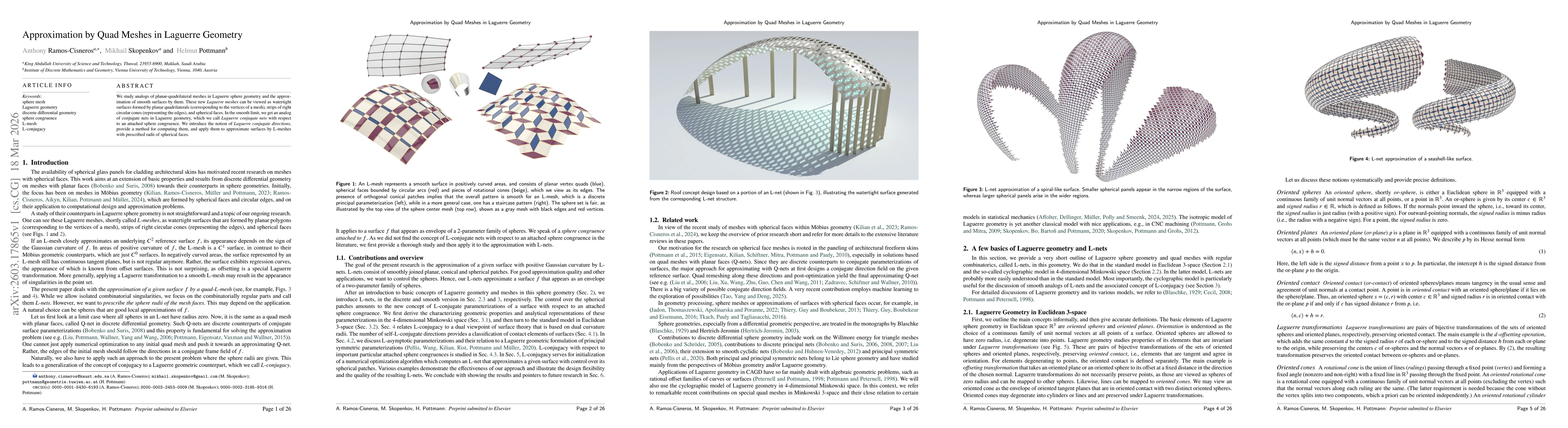 Thumbnail for Approximation by Quad Meshes in Laguerre Geometry