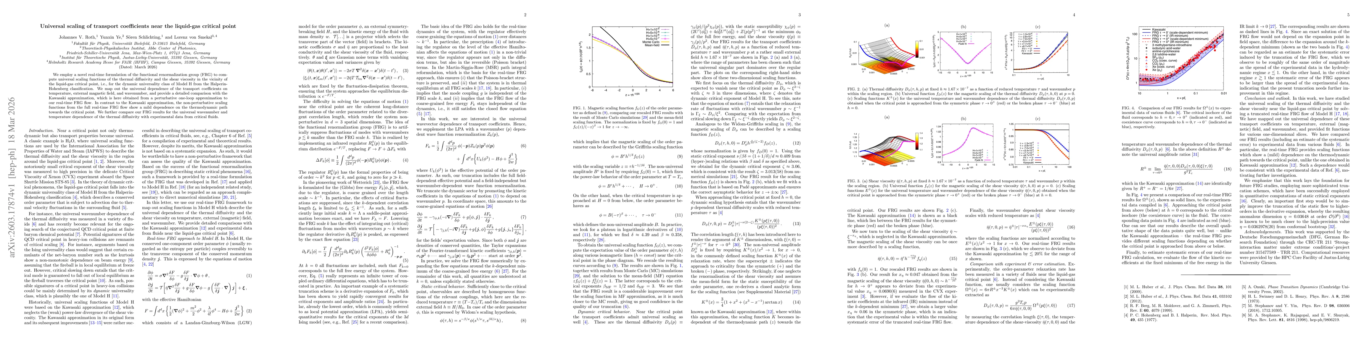 Thumbnail for Universal scaling of transport coefficients near the liquid-gas critical point