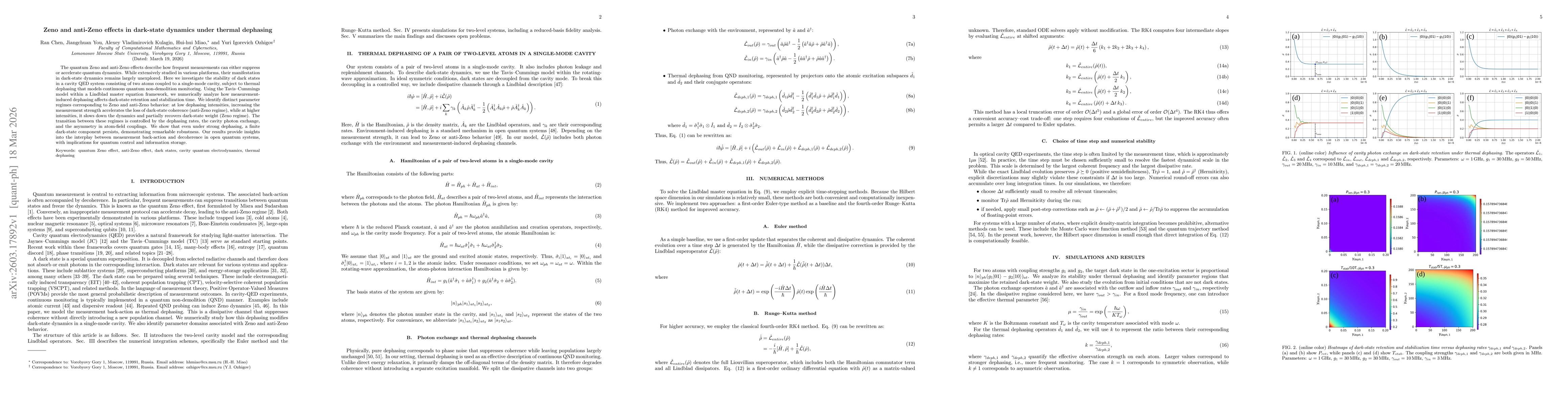 Thumbnail for Zeno and anti-Zeno effects in dark-state dynamics under thermal dephasing