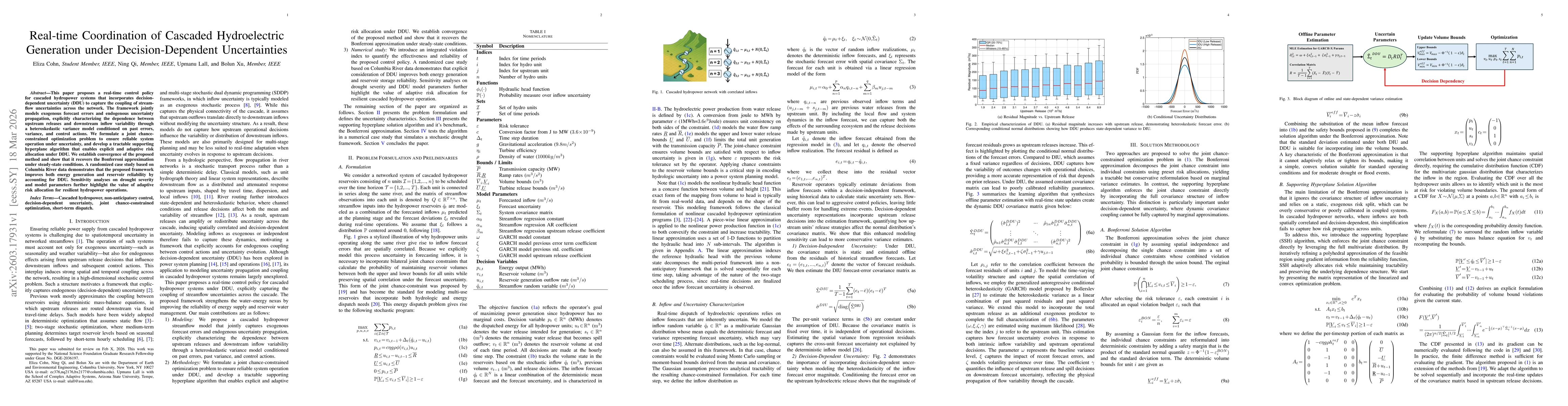 Thumbnail for Real-time Coordination of Cascaded Hydroelectric Generation under Decision-Dependent Uncertainties