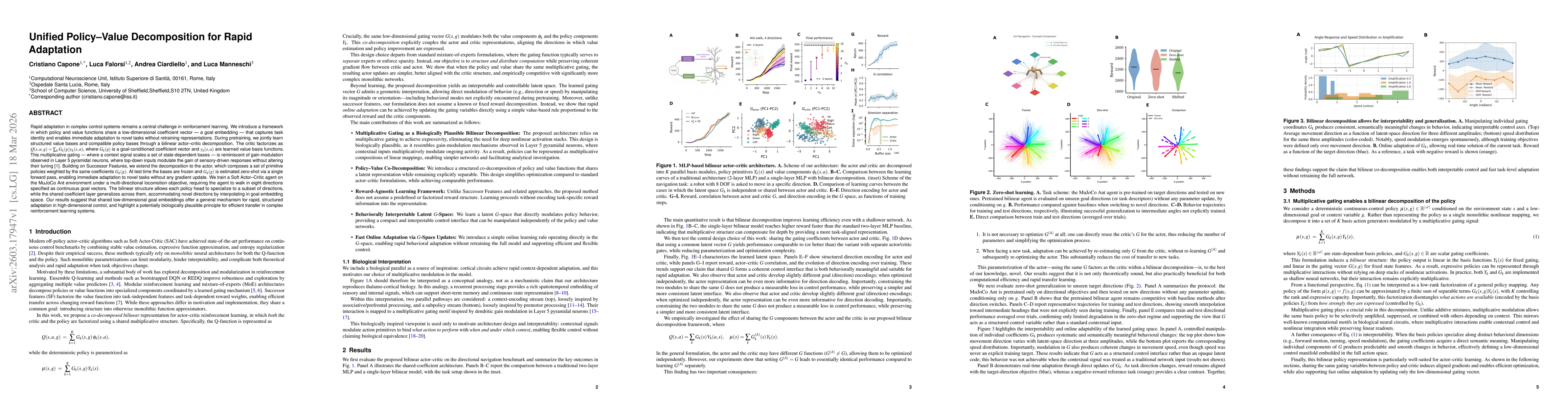 Thumbnail for Unified Policy Value Decomposition for Rapid Adaptation