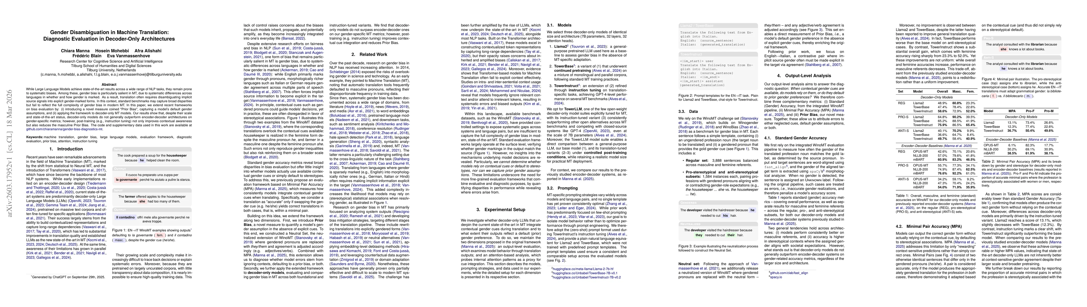 Thumbnail for Gender Disambiguation in Machine Translation: Diagnostic Evaluation in Decoder-Only Architectures