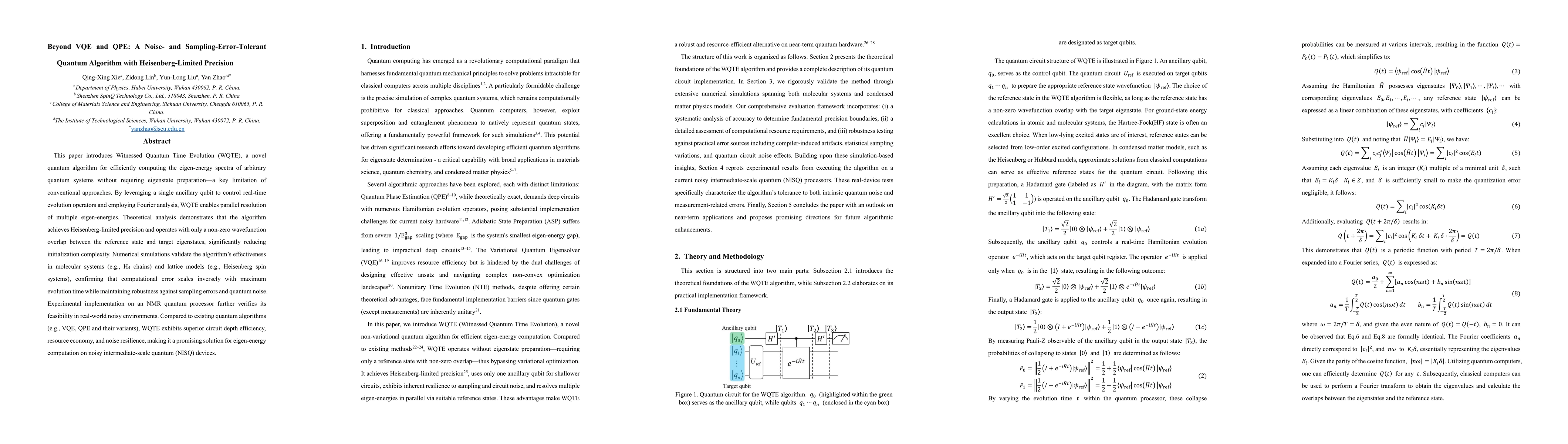 Thumbnail for Beyond VQE and QPE: A Noise- and Sampling-Error-Tolerant Quantum Algorithm with Heisenberg-Limited Precision