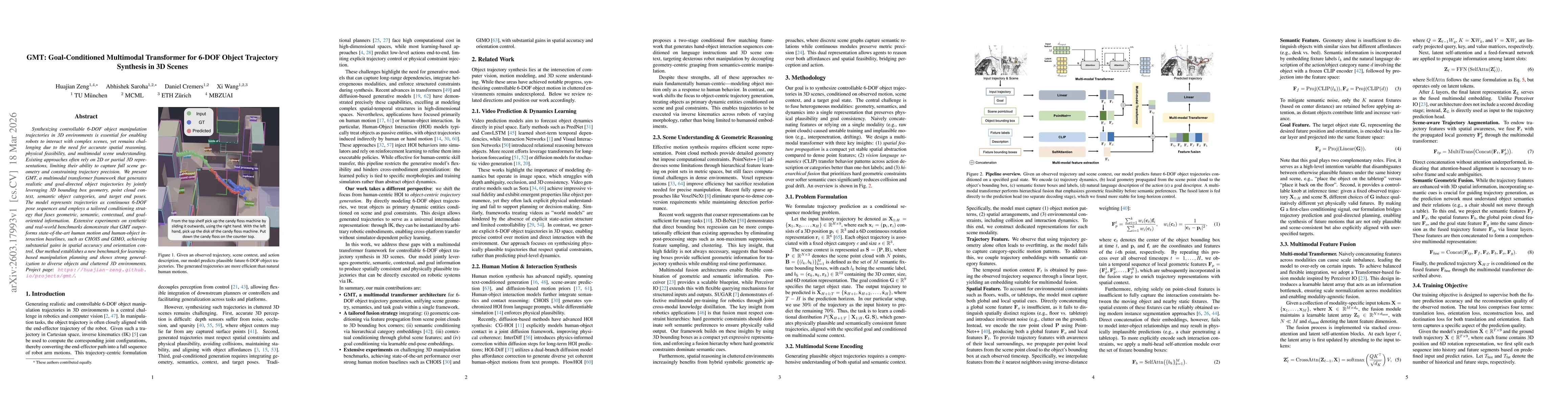 Thumbnail for GMT: Goal-Conditioned Multimodal Transformer for 6-DOF Object Trajectory Synthesis in 3D Scenes