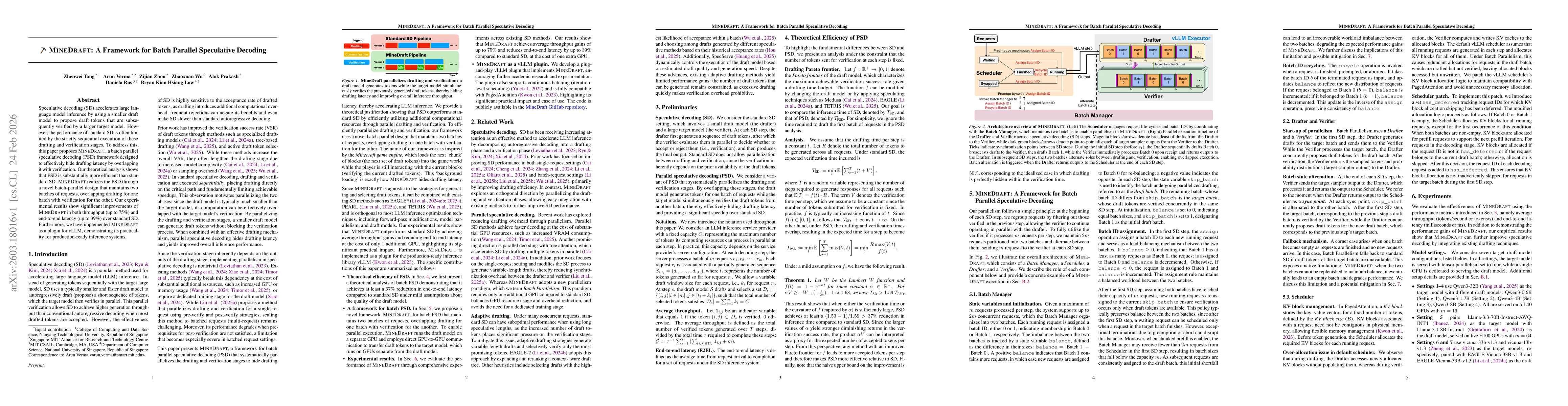 Thumbnail for MineDraft: A Framework for Batch Parallel Speculative Decoding