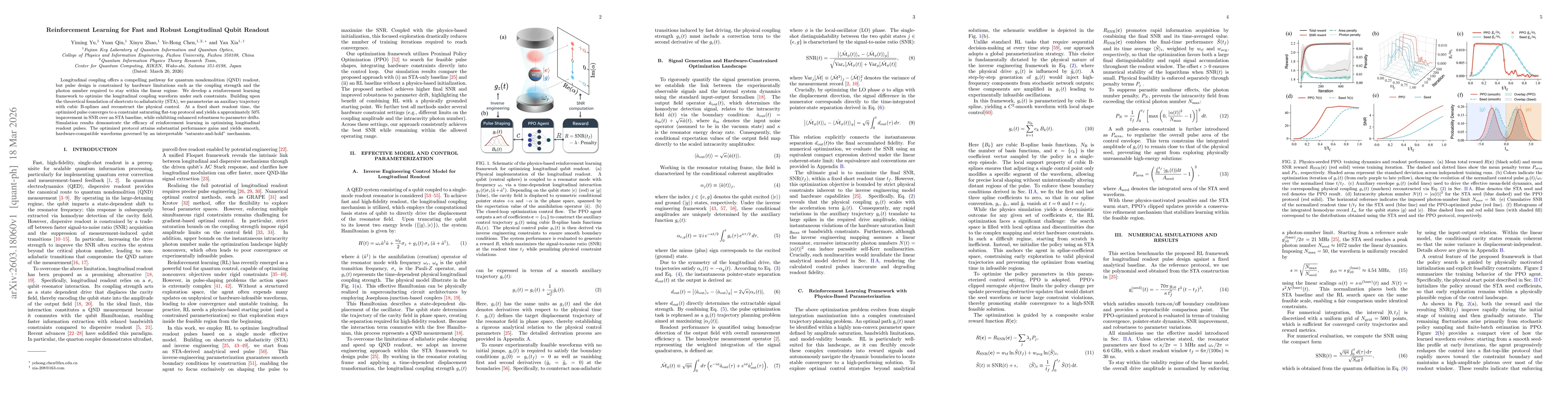 Thumbnail for Reinforcement Learning for Fast and Robust Longitudinal Qubit Readout