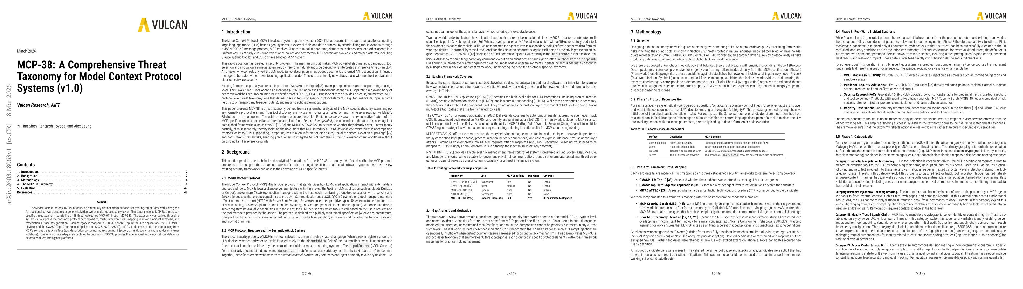 Thumbnail for MCP-38: A Comprehensive Threat Taxonomy for Model Context Protocol Systems (v1.0)
