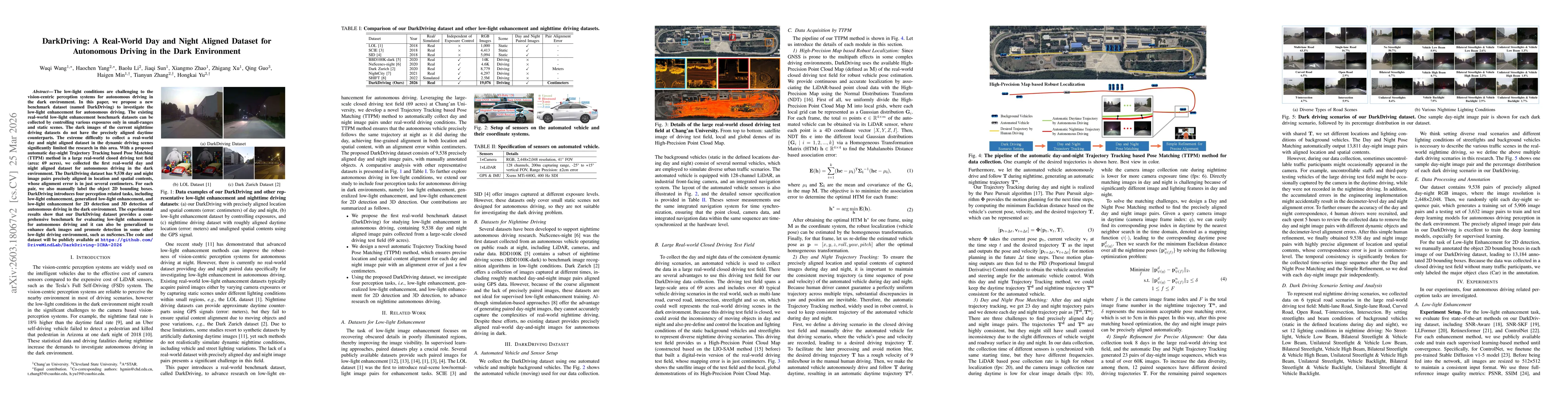 Thumbnail for DarkDriving: A Real-World Day and Night Aligned Dataset for Autonomous Driving in the Dark Environment