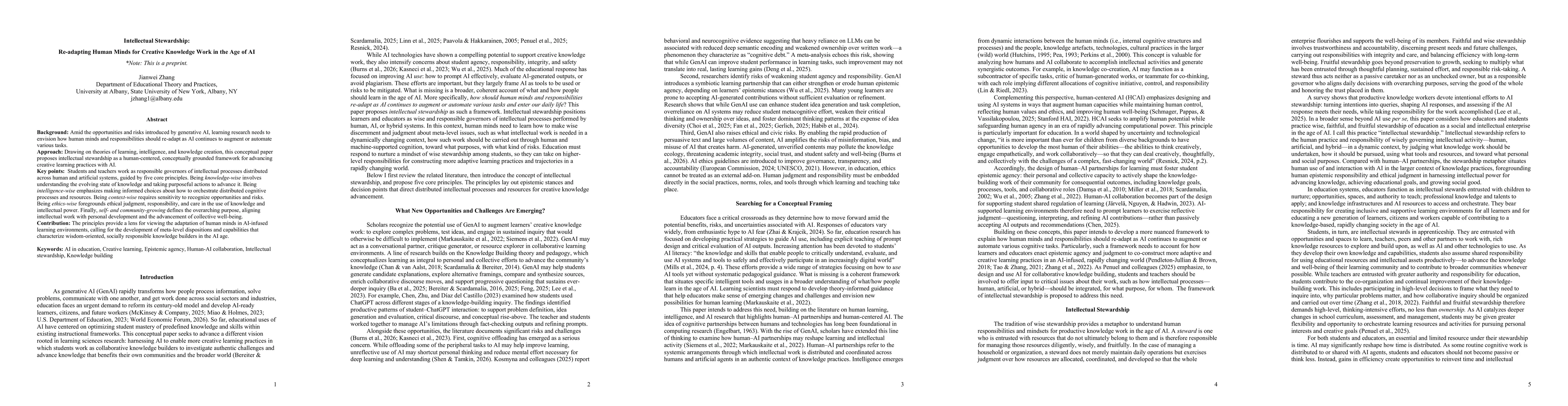 Thumbnail for Intellectual Stewardship: Re-adapting Human Minds for Creative Knowledge Work in the Age of AI