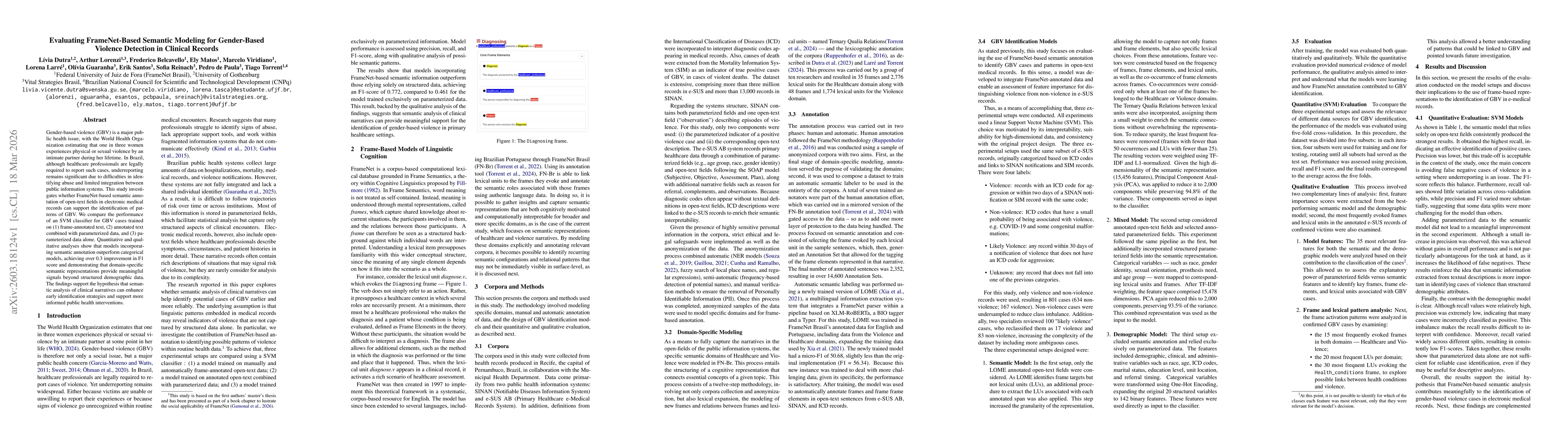 Thumbnail for Evaluating FrameNet-Based Semantic Modeling for Gender-Based Violence Detection in Clinical Records