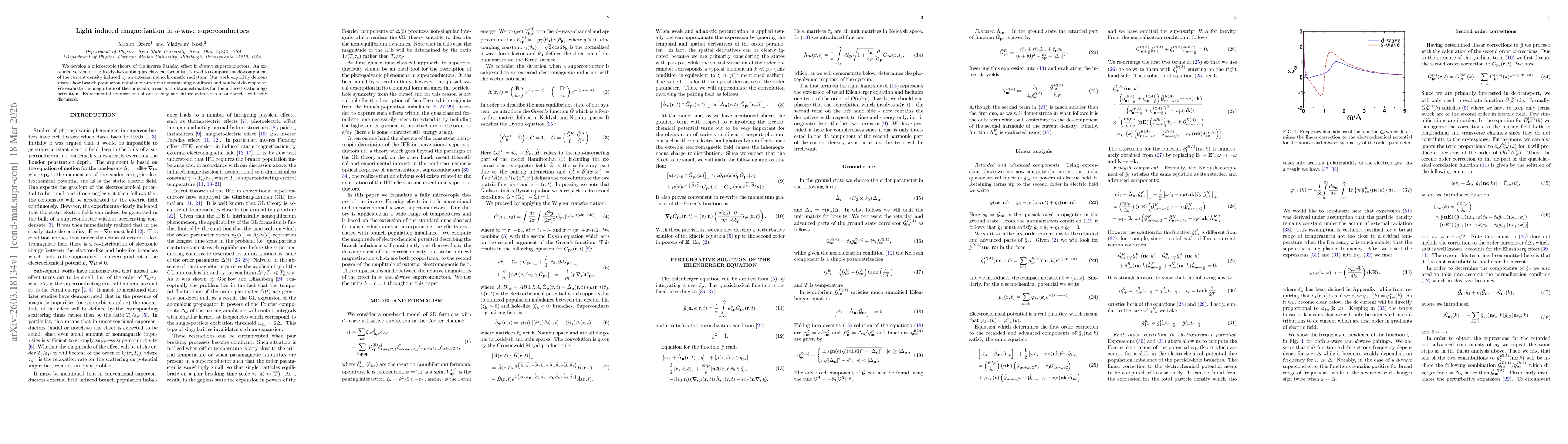 Thumbnail for Light induced magnetization in d-wave superconductors