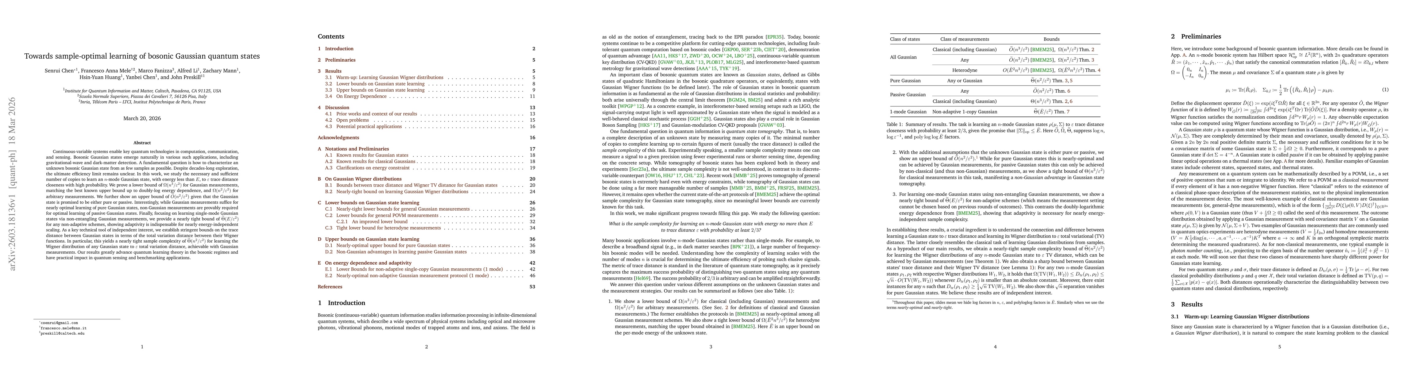 Thumbnail for Towards sample-optimal learning of bosonic Gaussian quantum states