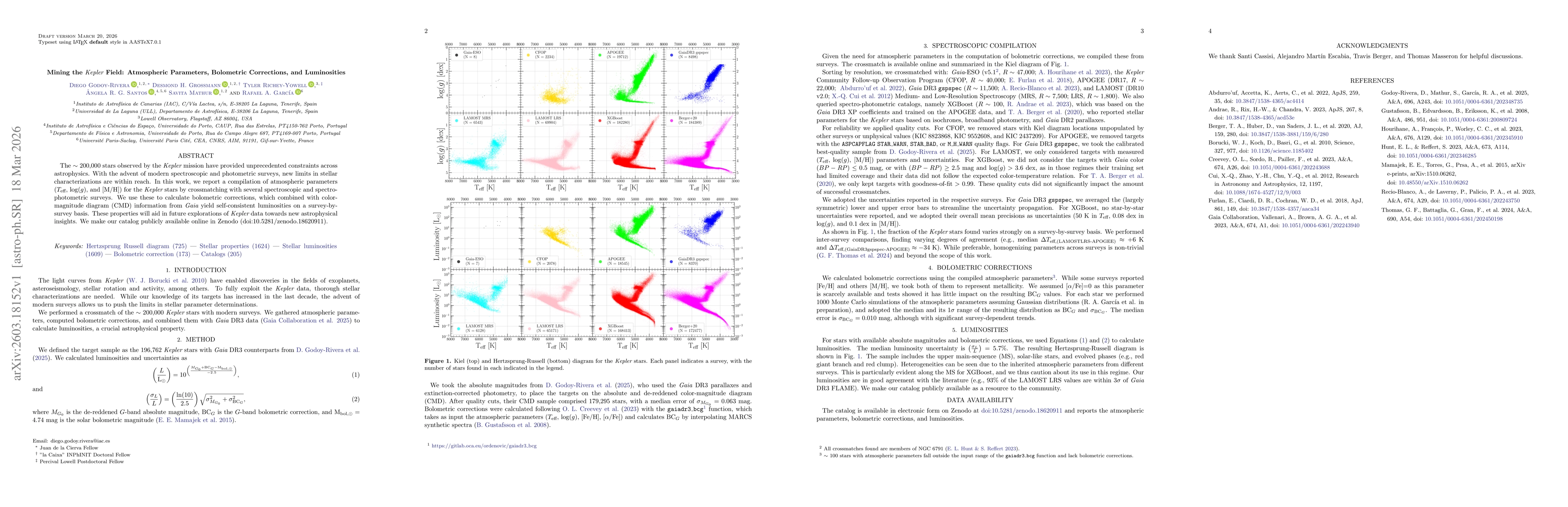 Thumbnail for Mining the Kepler Field: Atmospheric Parameters, Bolometric Corrections, and Luminosities