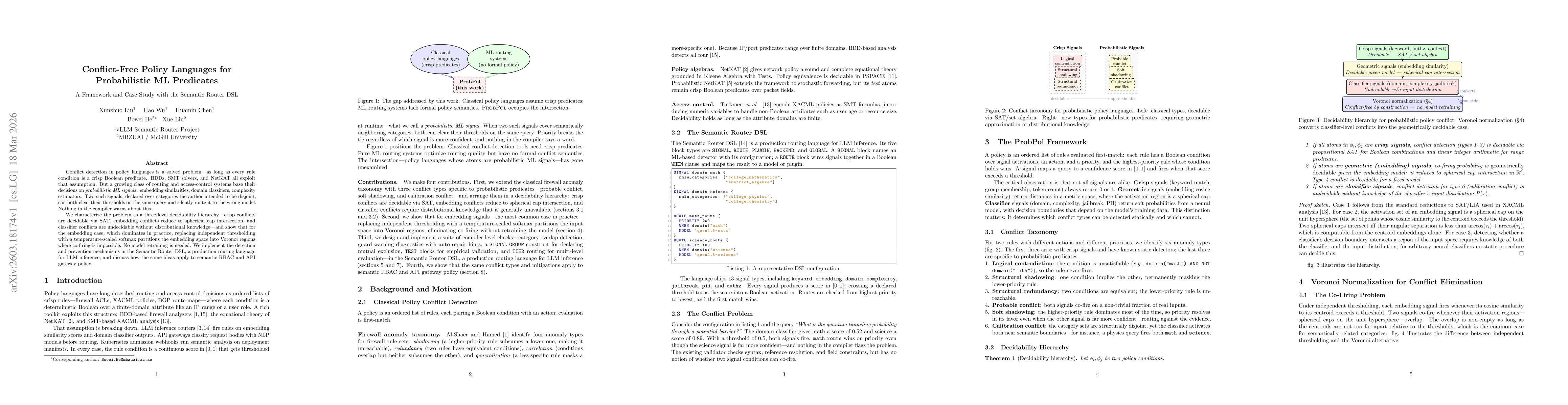 Thumbnail for Conflict-Free Policy Languages for Probabilistic ML Predicates: A Framework and Case Study with the Semantic Router DSL