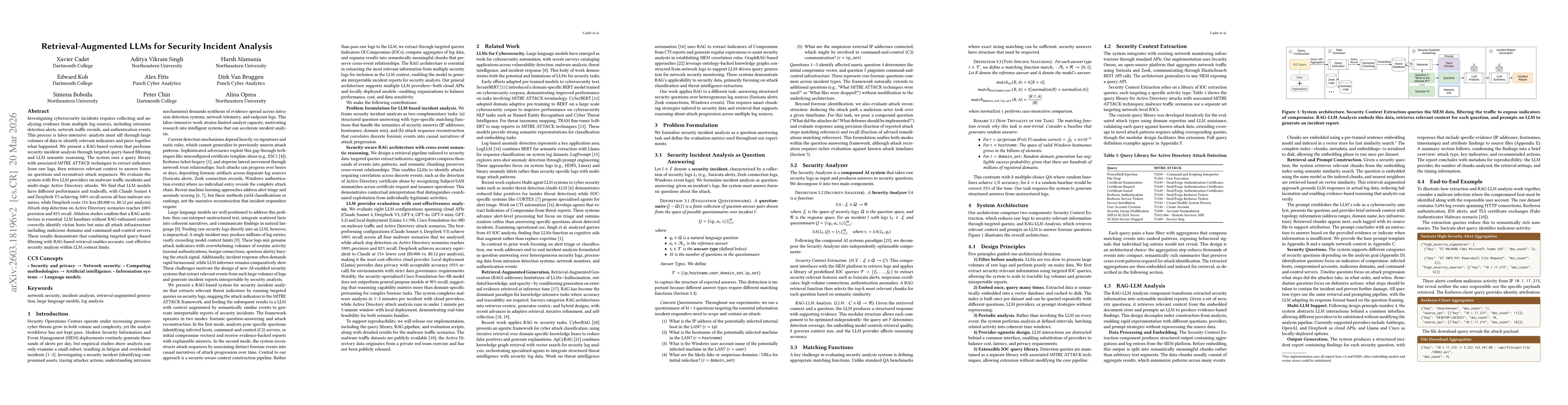 Thumbnail for Retrieval-Augmented LLMs for Security Incident Analysis