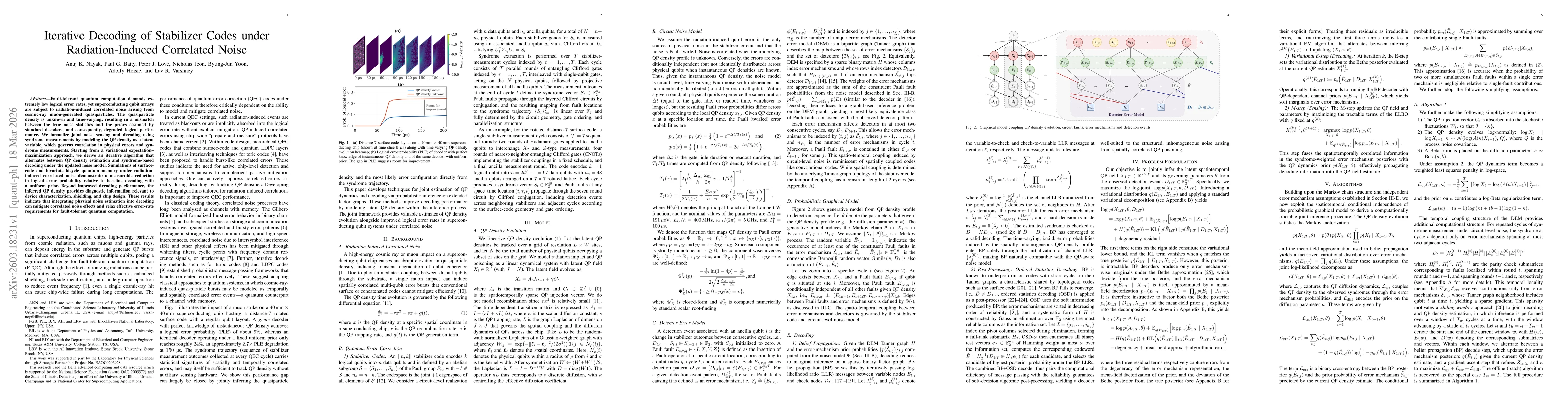 Thumbnail for Iterative Decoding of Stabilizer Codes under Radiation-Induced Correlated Noise