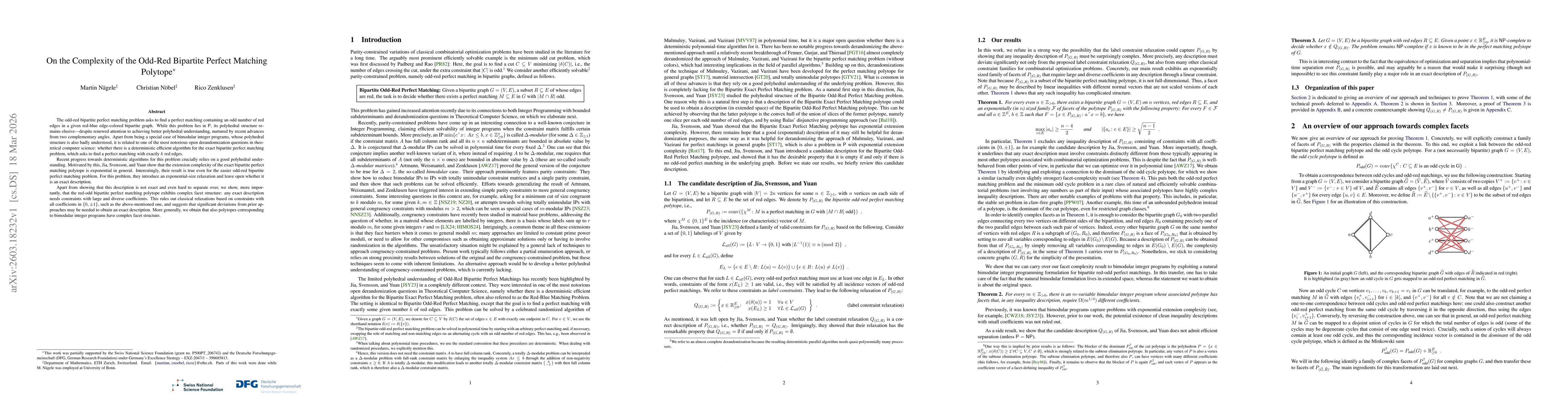 Thumbnail for On the Complexity of the Odd-Red Bipartite Perfect Matching Polytope
