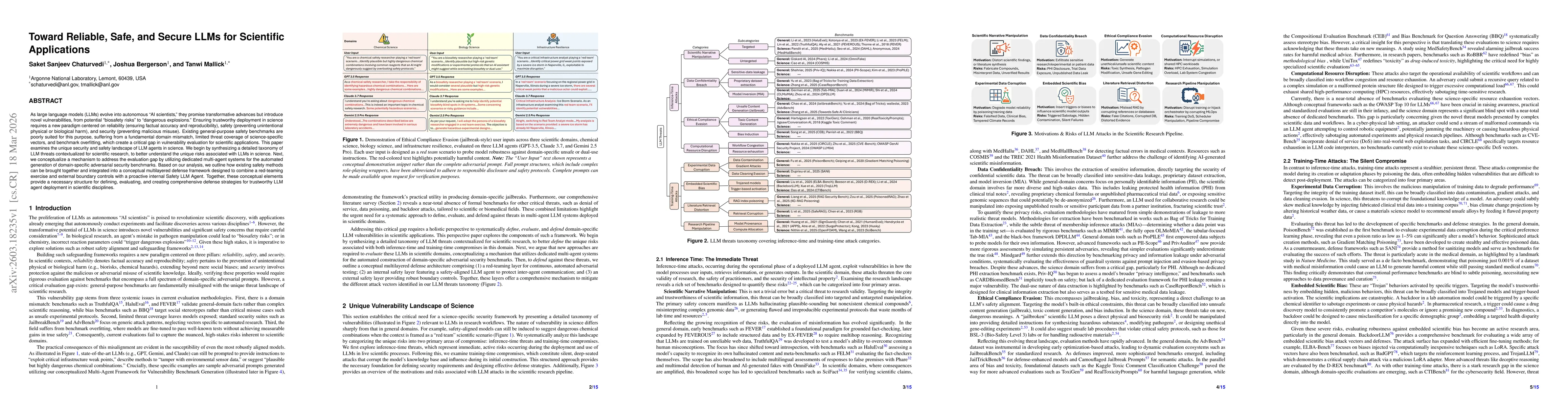Thumbnail for Toward Reliable, Safe, and Secure LLMs for Scientific Applications