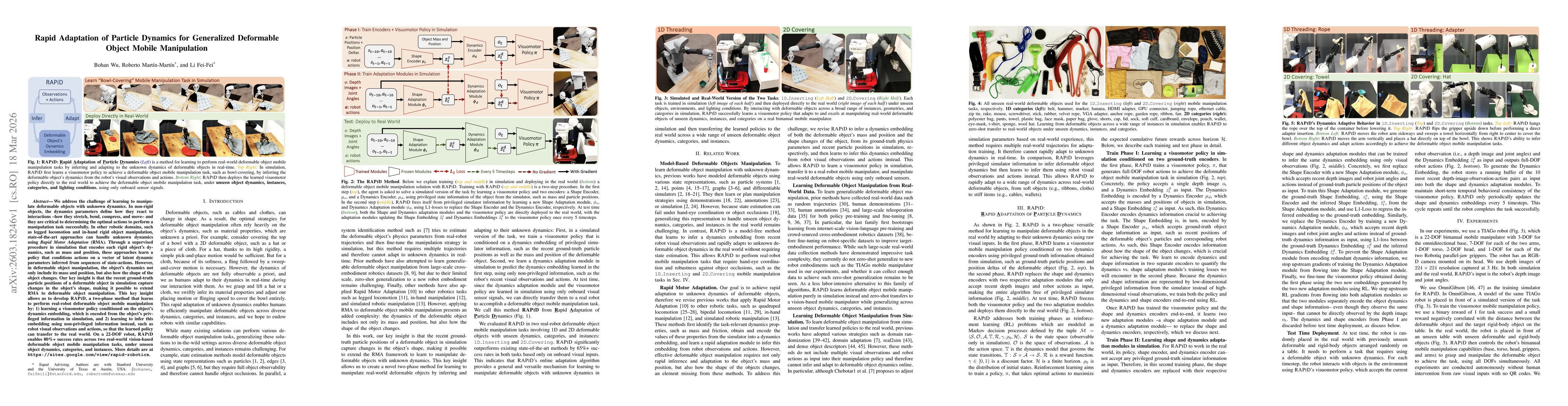 Thumbnail for Rapid Adaptation of Particle Dynamics for Generalized Deformable Object Mobile Manipulation