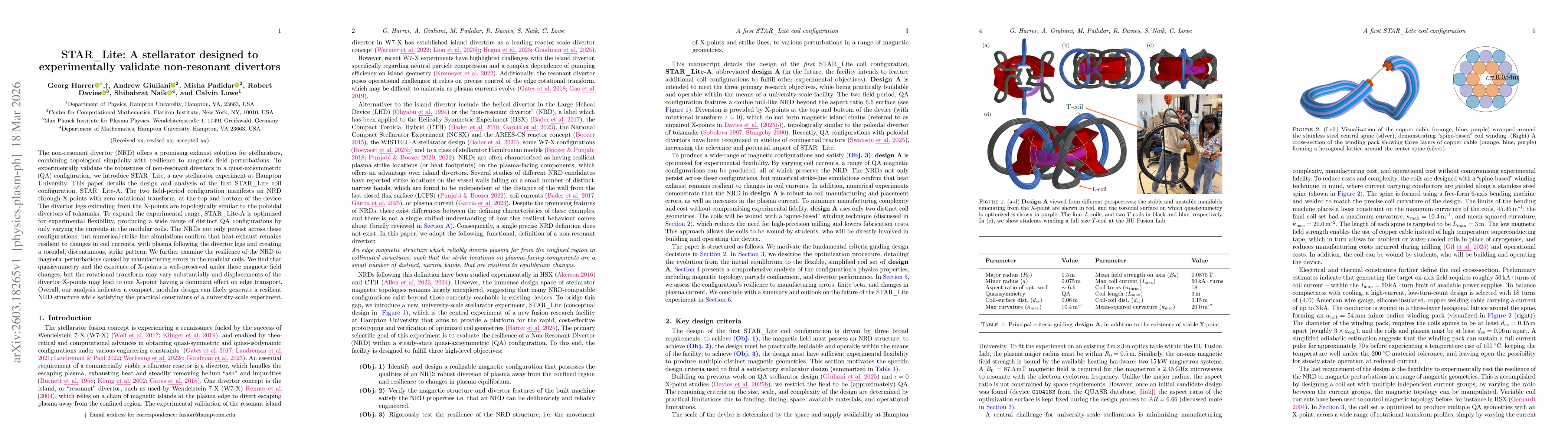 Thumbnail for STAR_Lite: A stellarator designed to experimentally validate non-resonant divertors