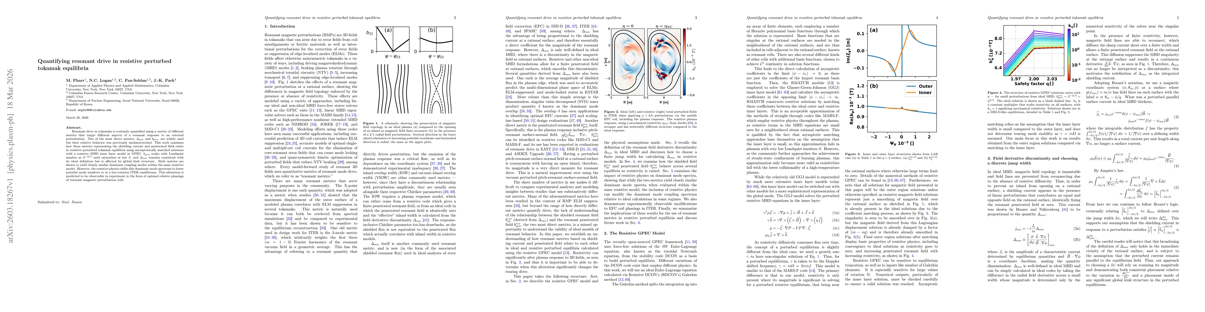 Thumbnail for Quantifying resonant drive in resistive perturbed tokamak equilibria