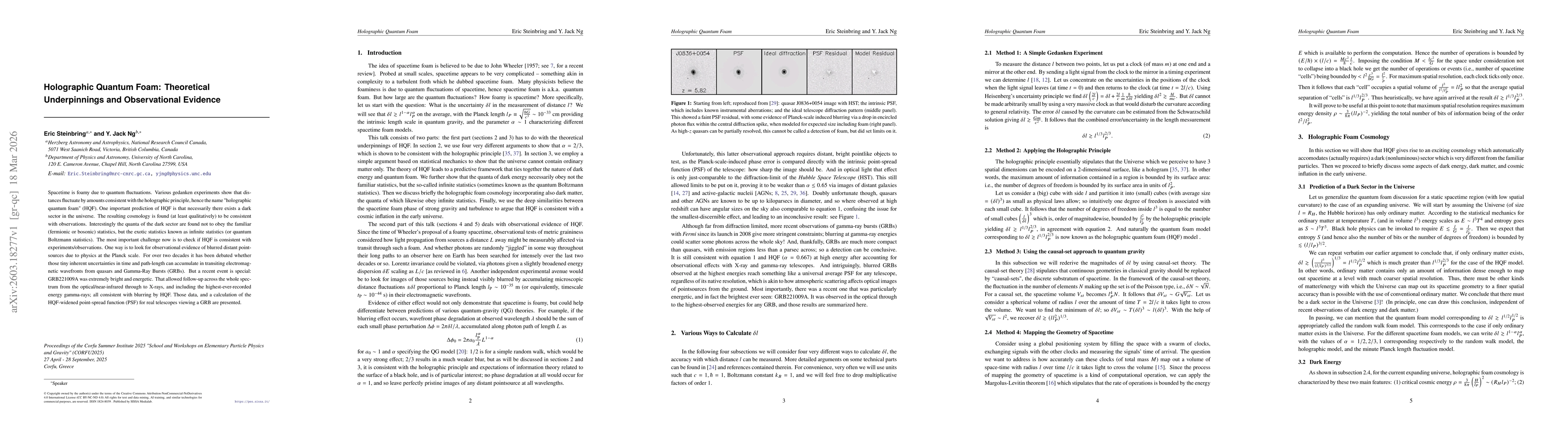 Thumbnail for Holographic Quantum Foam: Theoretical Underpinnings and Observational Evidence