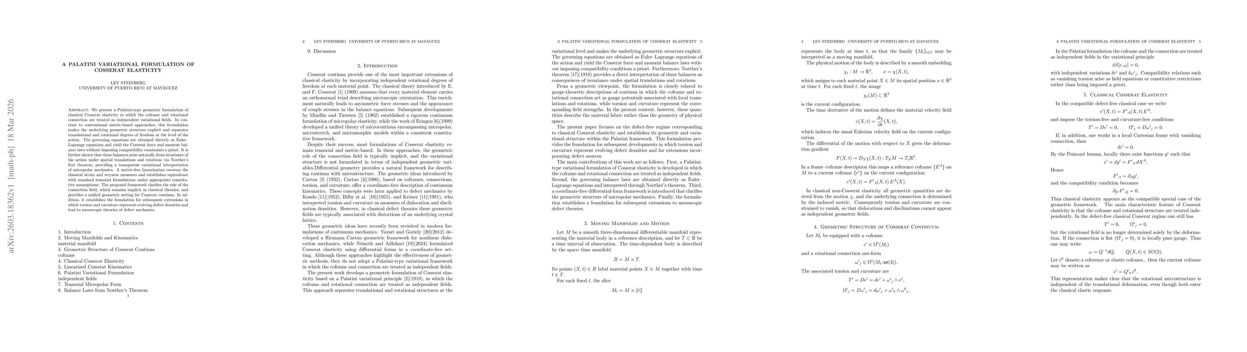 Thumbnail for A Palatini Variational Formulation of Cosserat Elasticity