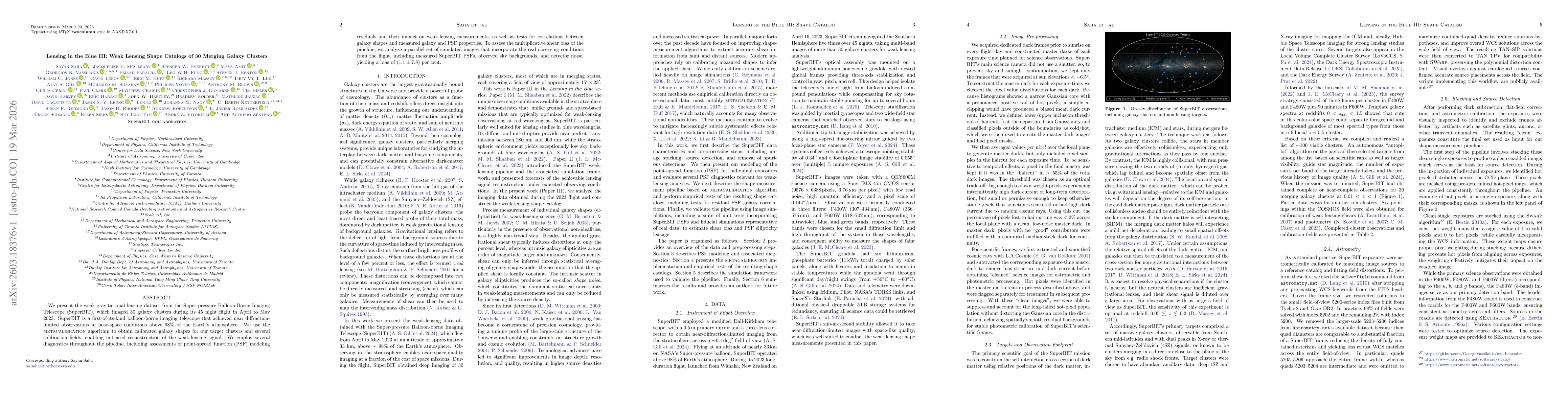 Thumbnail for Lensing in the Blue III: Weak Lensing Shape Catalogs of 30 Merging Galaxy Clusters