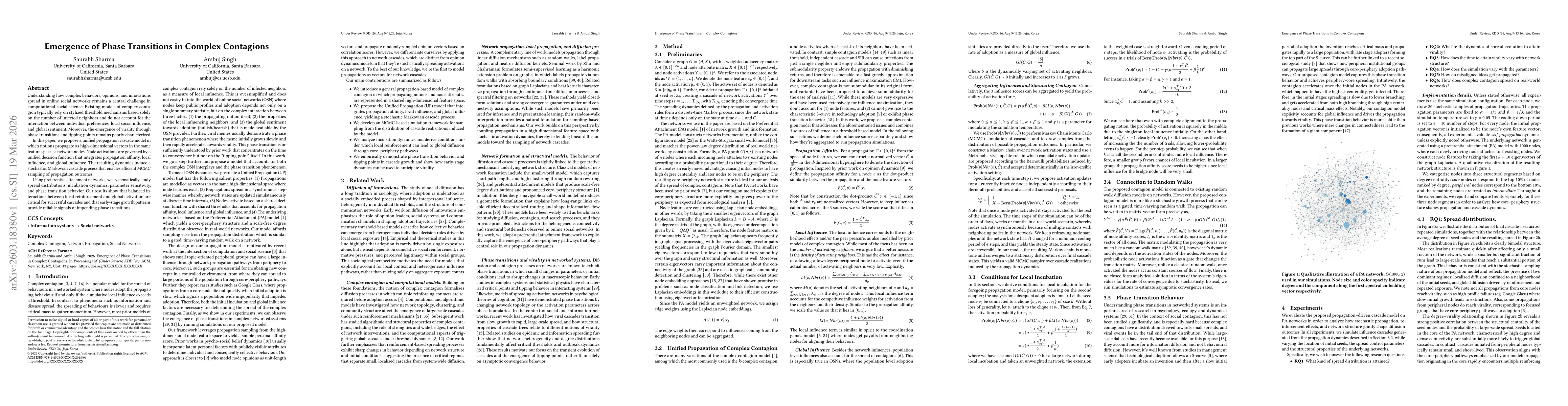 Thumbnail for Emergence of Phase Transitions in Complex Contagions