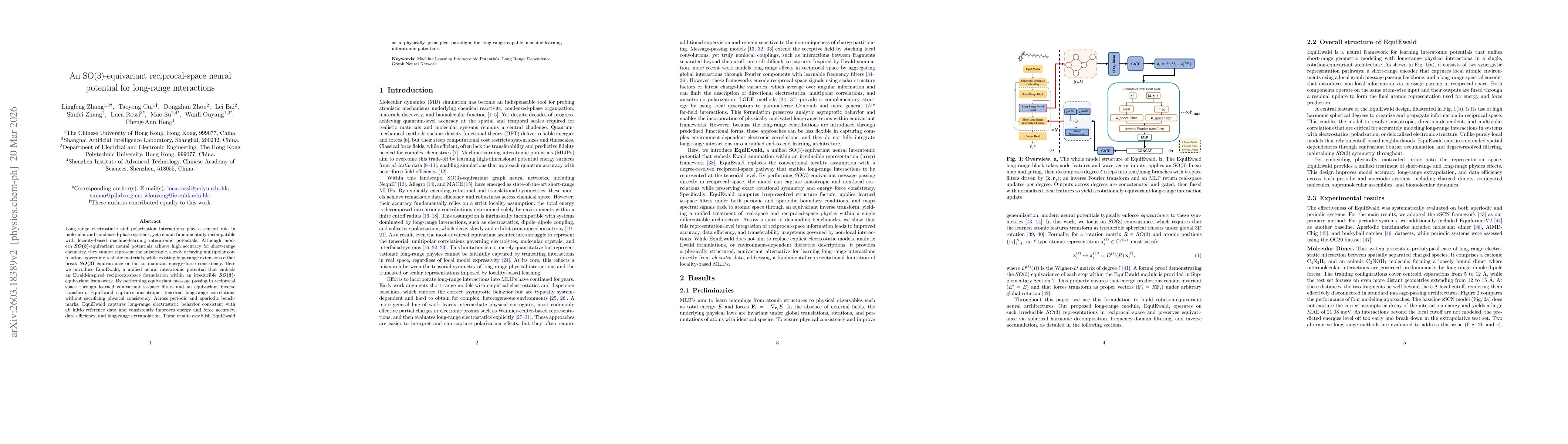Thumbnail for An SO(3)-equivariant reciprocal-space neural potential for long-range interactions