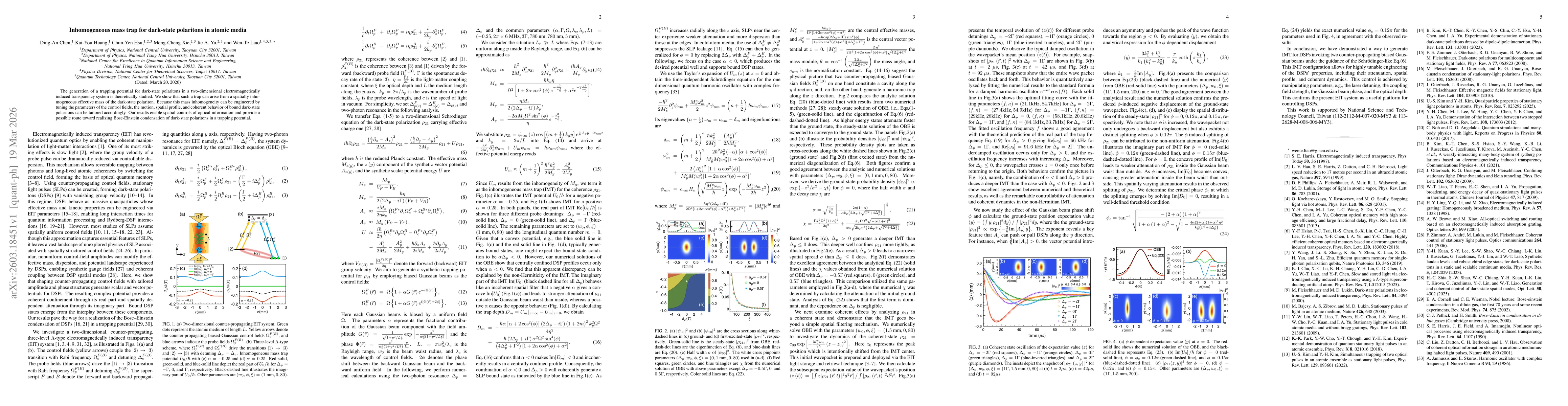 Thumbnail for Inhomogeneous mass trap for dark-state polaritons in atomic media