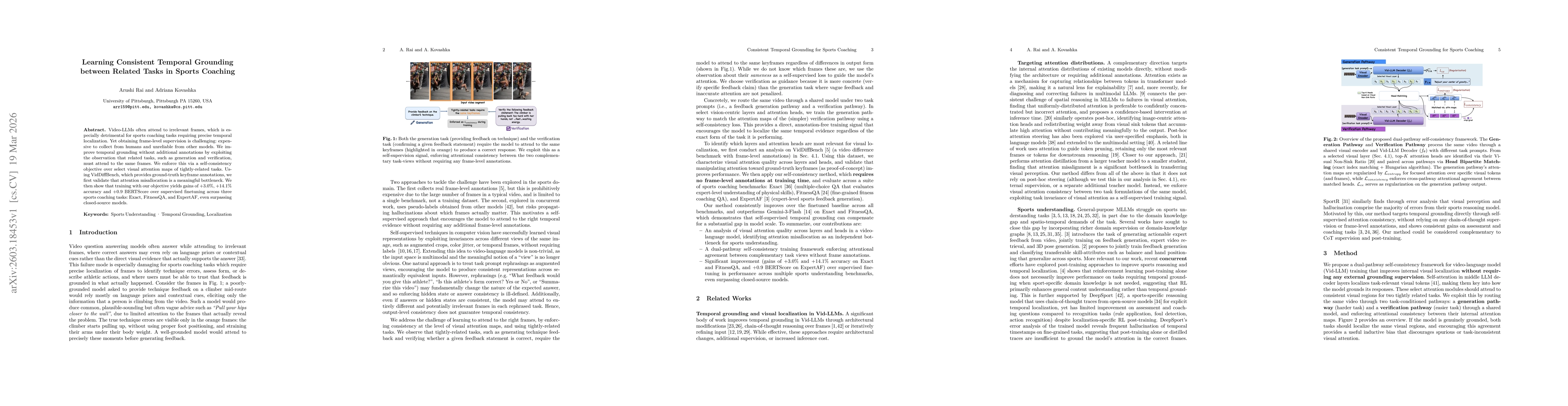 Thumbnail for Learning Consistent Temporal Grounding between Related Tasks in Sports Coaching