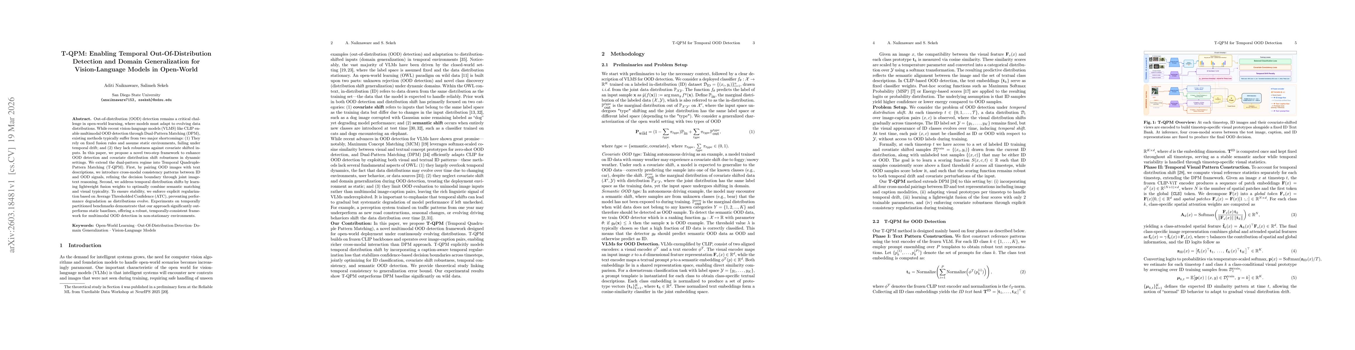 Thumbnail for T-QPM: Enabling Temporal Out-Of-Distribution Detection and Domain Generalization for Vision-Language Models in Open-World
