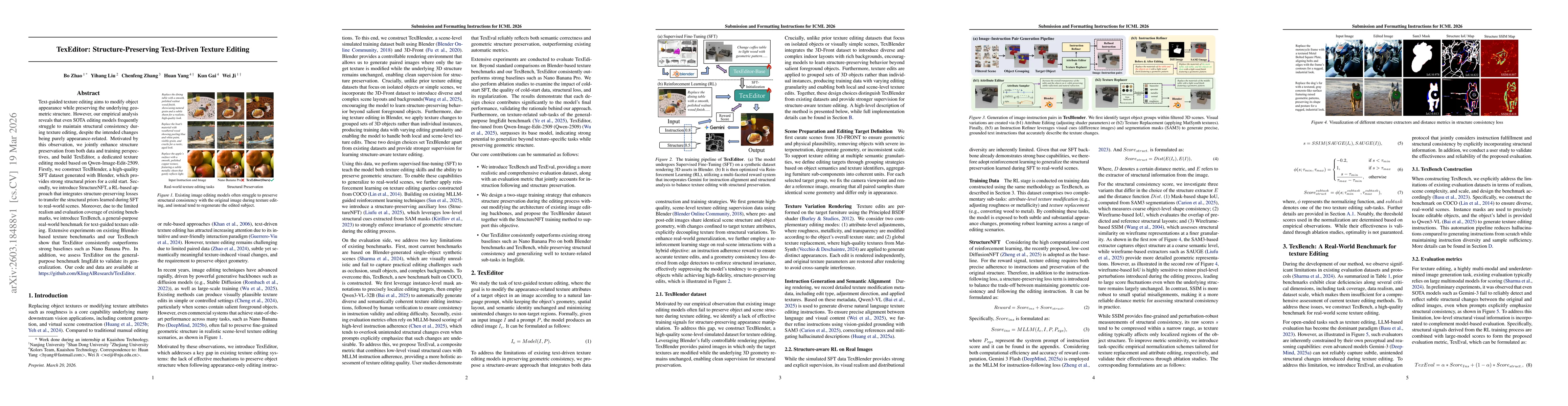 Thumbnail for TexEditor: Structure-Preserving Text-Driven Texture Editing