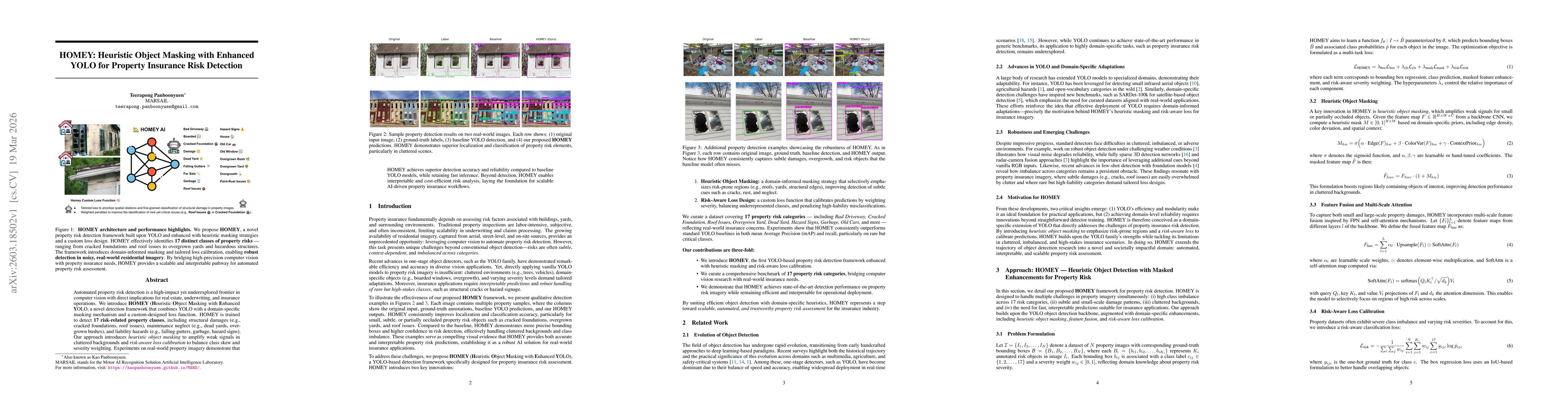 Thumbnail for HOMEY: Heuristic Object Masking with Enhanced YOLO for Property Insurance Risk Detection