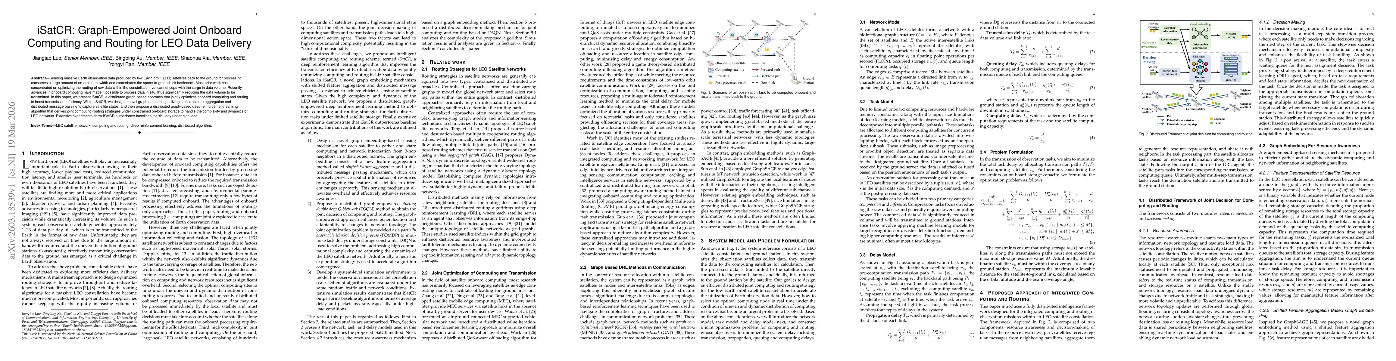 Thumbnail for iSatCR: Graph-Empowered Joint Onboard Computing and Routing for LEO Data Delivery