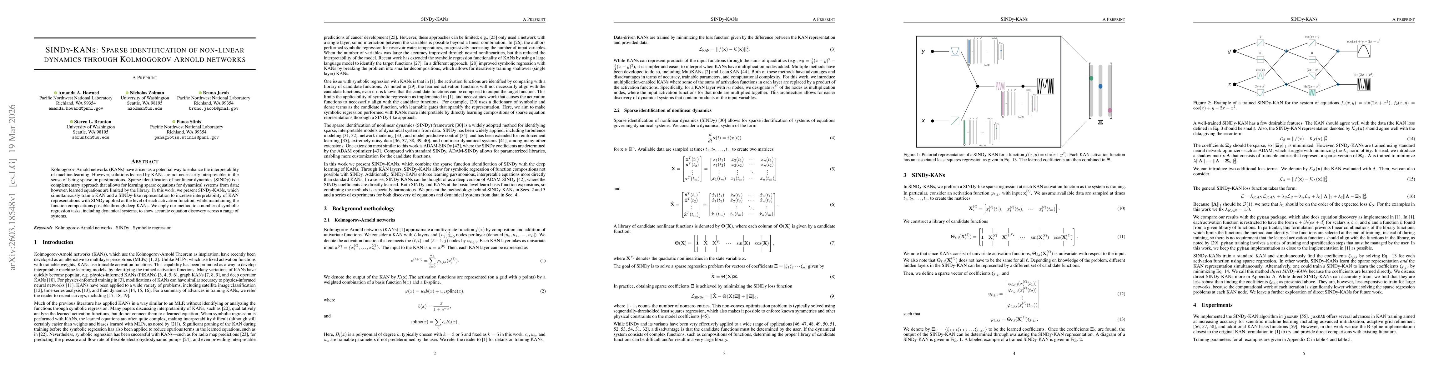 Thumbnail for SINDy-KANs: Sparse identification of non-linear dynamics through Kolmogorov-Arnold networks