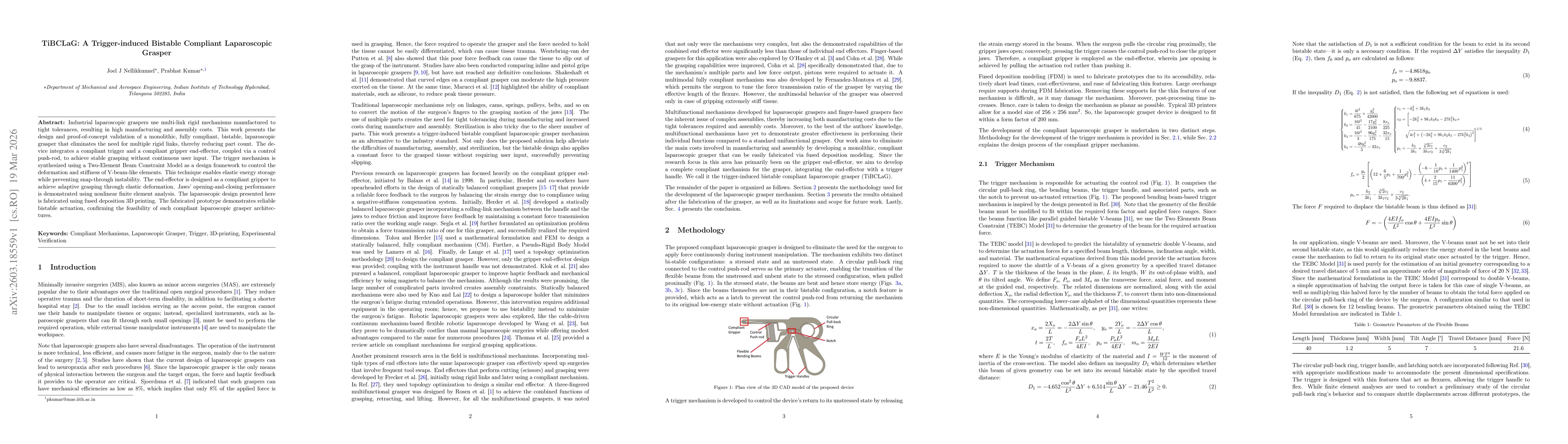 Thumbnail for TiBCLaG: A Trigger-induced Bistable Compliant Laparoscopic Grasper