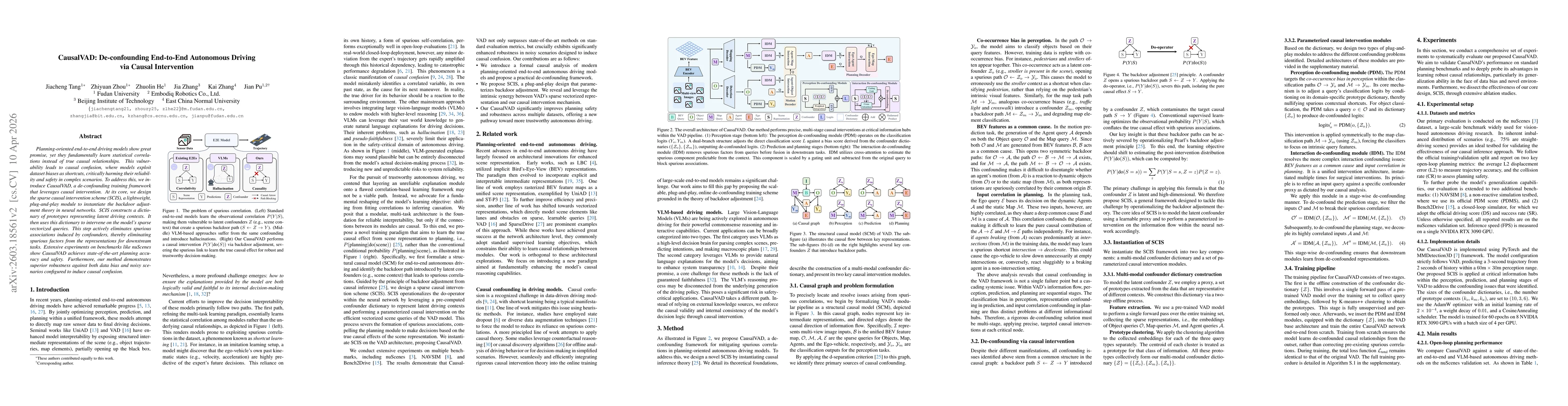 Thumbnail for CausalVAD: De-confounding End-to-End Autonomous Driving via Causal Intervention