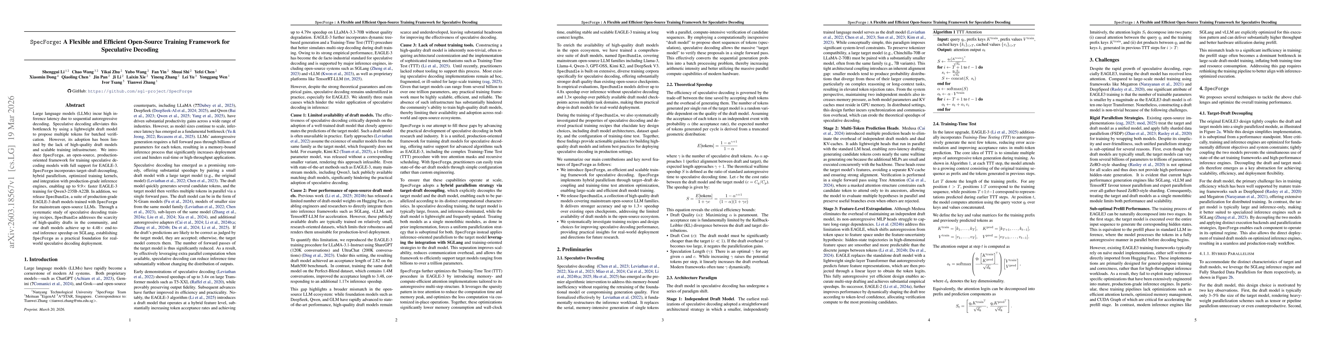 Thumbnail for SpecForge: A Flexible and Efficient Open-Source Training Framework for Speculative Decoding