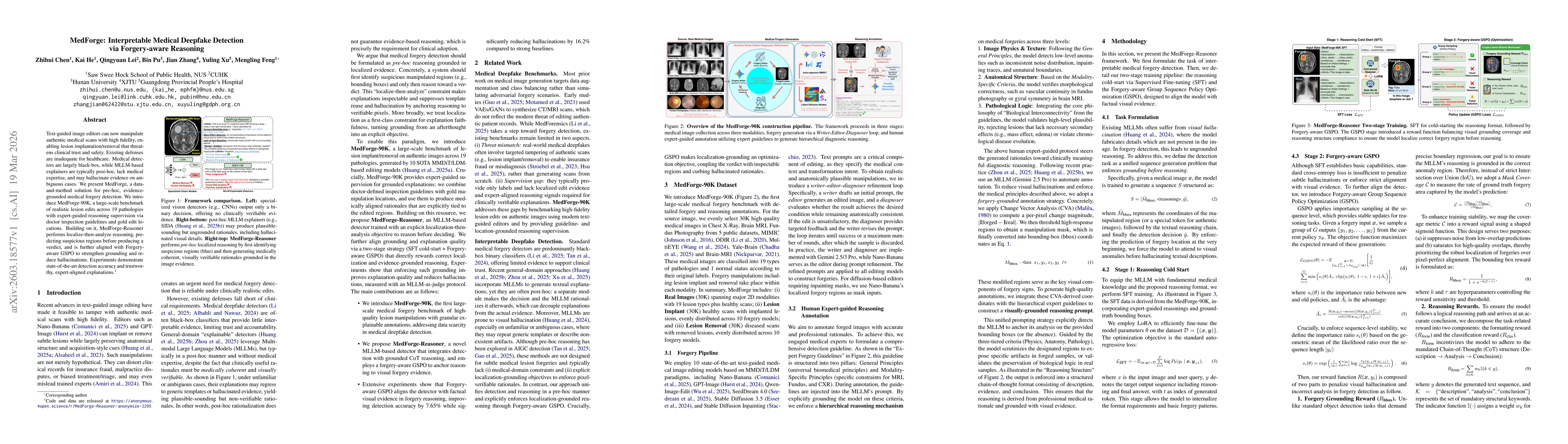 Thumbnail for MedForge: Interpretable Medical Deepfake Detection via Forgery-aware Reasoning
