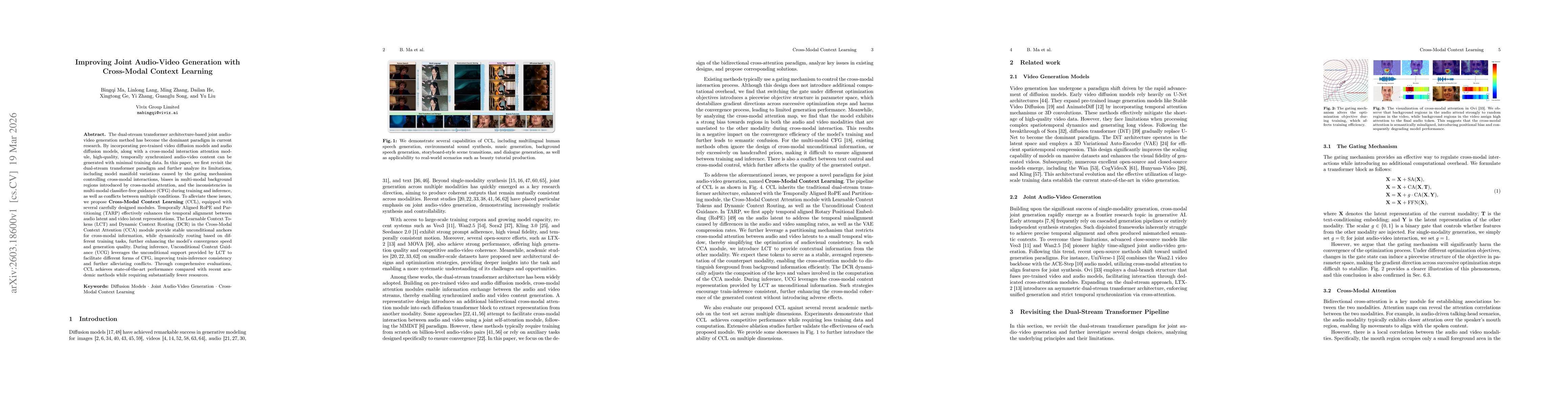 Thumbnail for Improving Joint Audio-Video Generation with Cross-Modal Context Learning