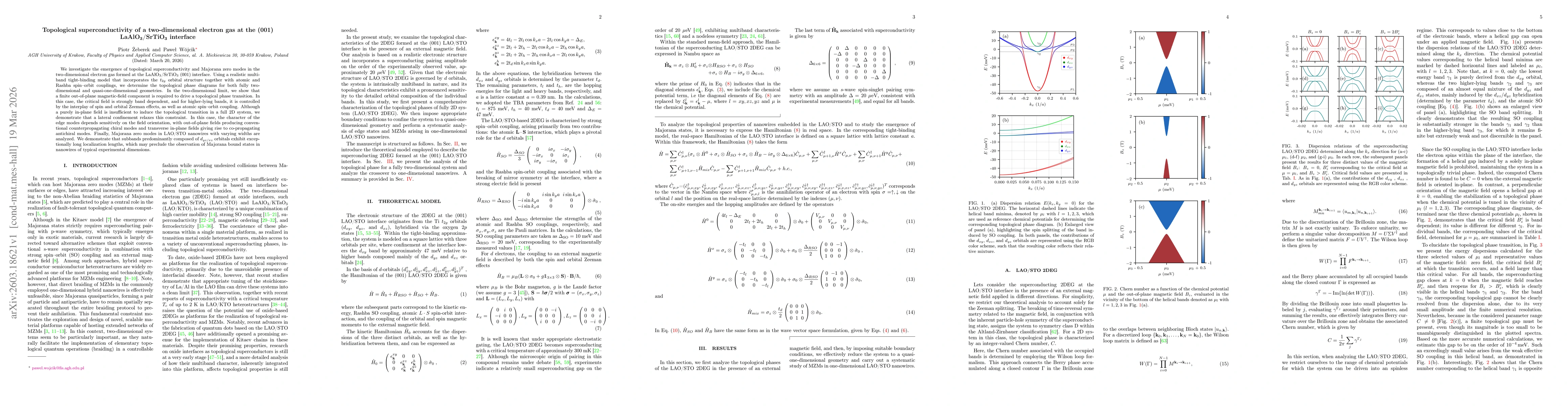 Thumbnail for Topological superconductivity of a two-dimensional electron gas at the (001) LaAlO\textsubscript{3}/SrTiO\textsubscript{3} interface
