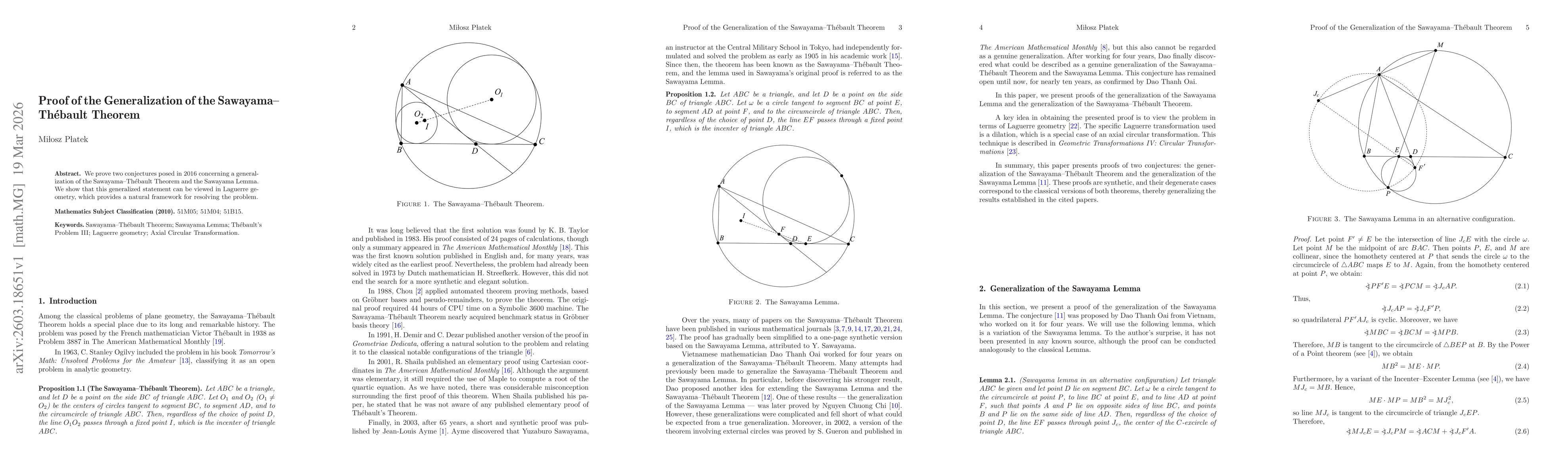 Thumbnail for Proof of the Generalization of the Sawayama-Thébault Theorem