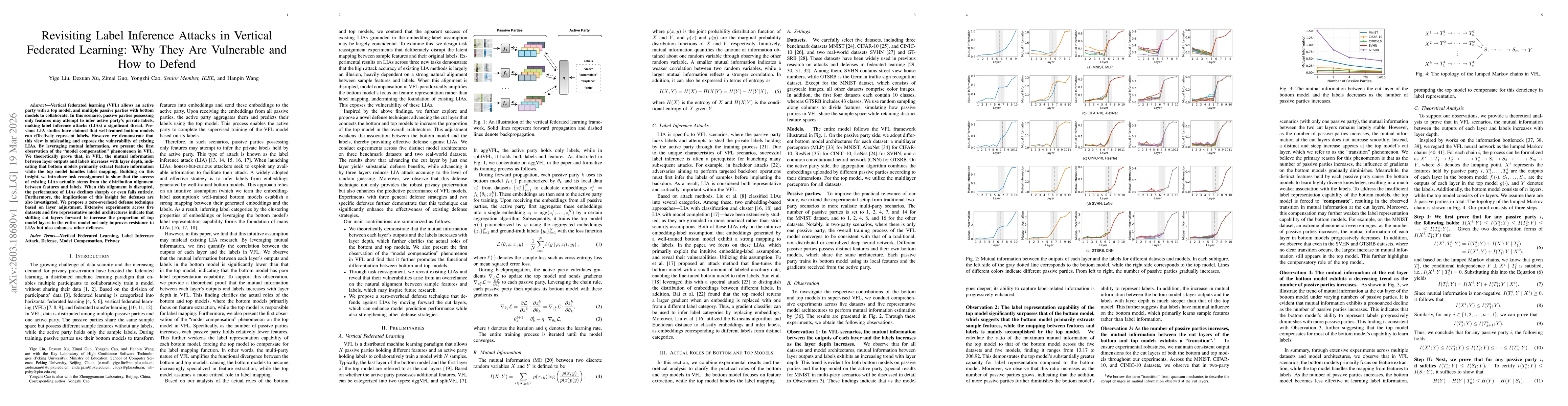 Thumbnail for Revisiting Label Inference Attacks in Vertical Federated Learning: Why They Are Vulnerable and How to Defend