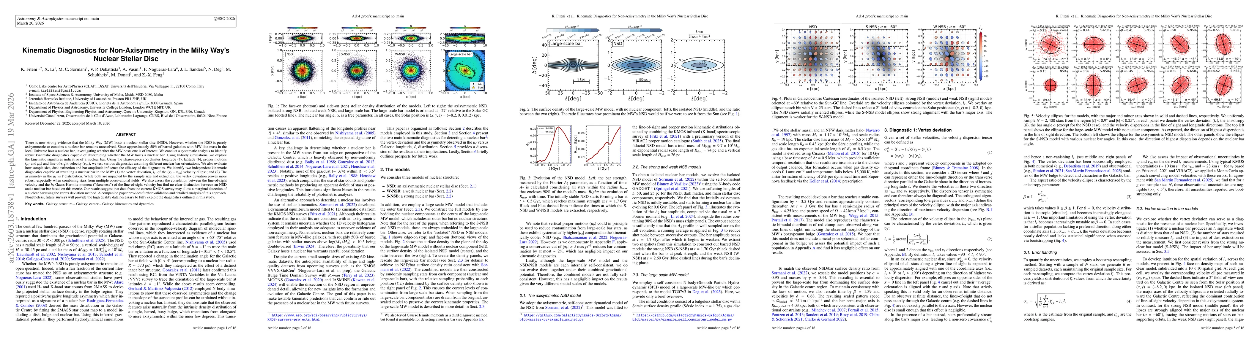 Thumbnail for Kinematic diagnostics for non-axisymmetry in the Milky Way's nuclear stellar disc